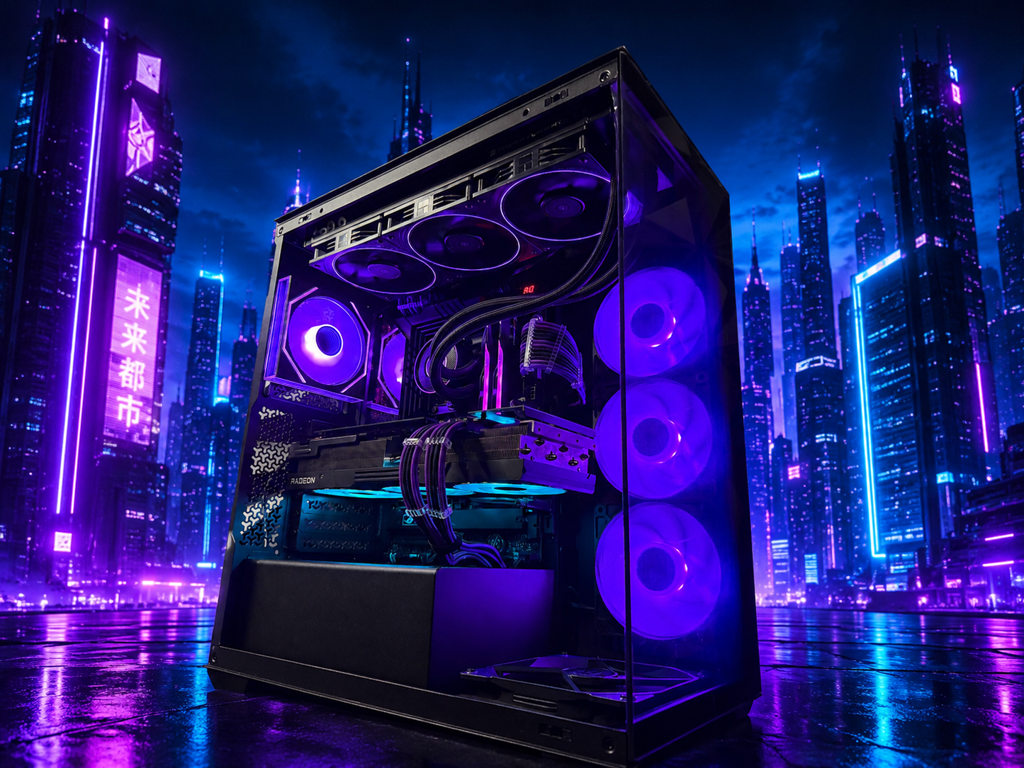 Violet Midnight custom gaming PC with Intel i9-12900K and RX 7900 XT