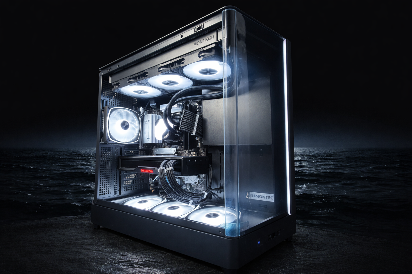 🌊🖤 BLACK OCEAN 🖤🌊Ryzen 7 7700X| RX 6950XT| 32 GB DDR5| 1.5 TB NVMe| 850W PSU