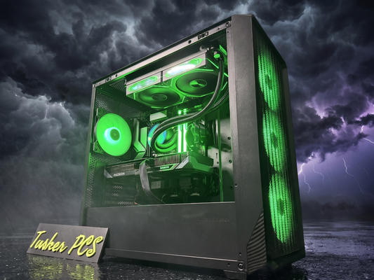 ⛈️🖤 DARK & STORMY 🖤⛈️ Ryzen 5 7600X| RX 9060XT| 16 GB RGB DDR5| 1.25 TB NVMe| 650W PSU