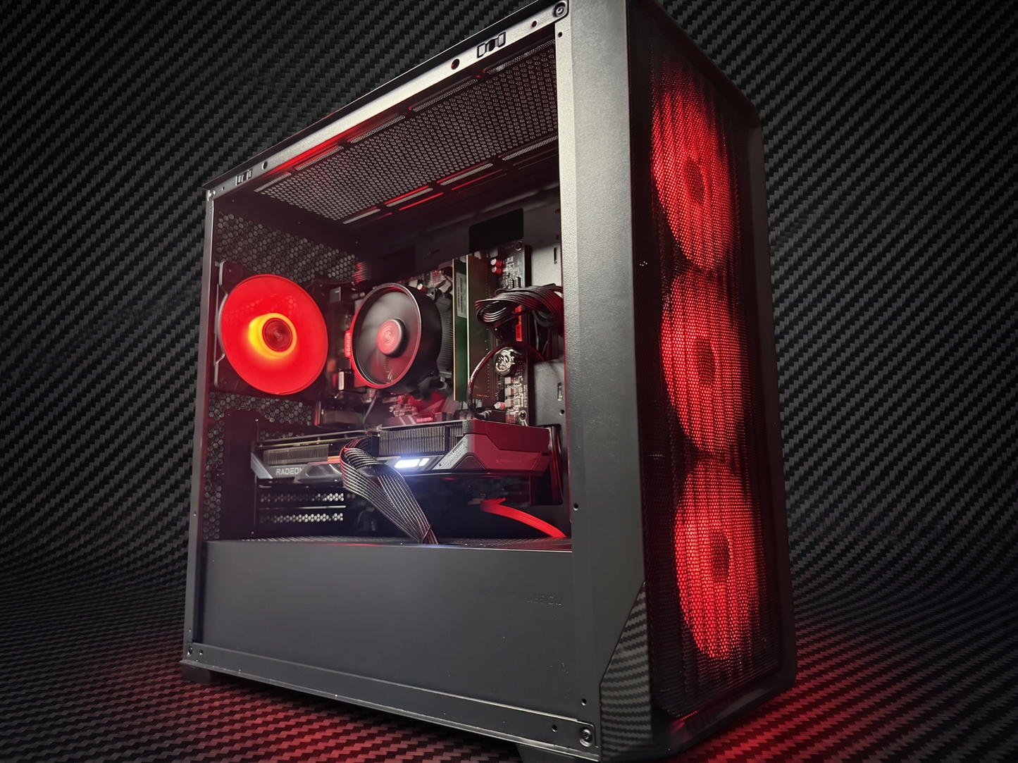 🖤⚡ DARK FIBER ⚡🖤 Ryzen 5 5500| RX 9060XT| 16 GB DDR5| 1.25 TB SSD| 650W PSU