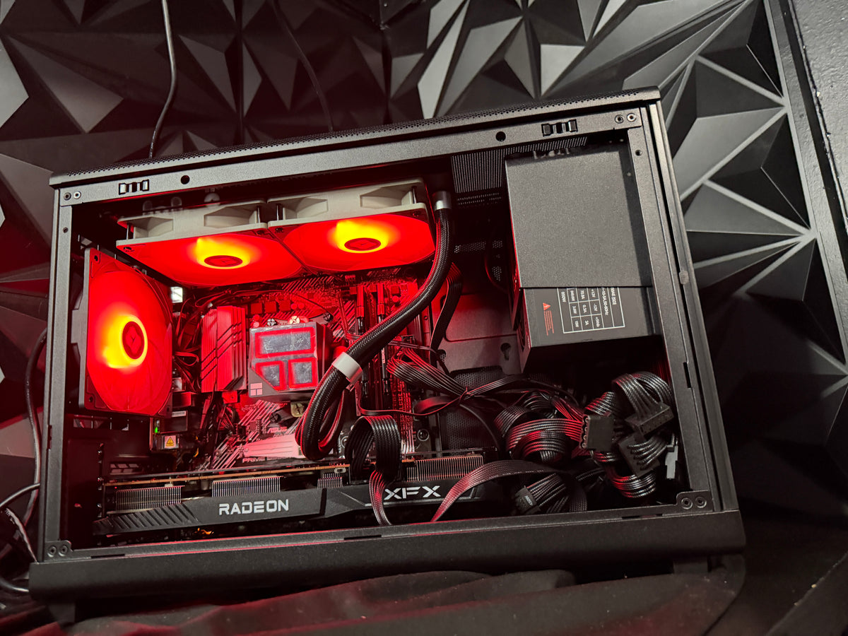 Infinity Gamer gaming PC interior with RX 6700 XT