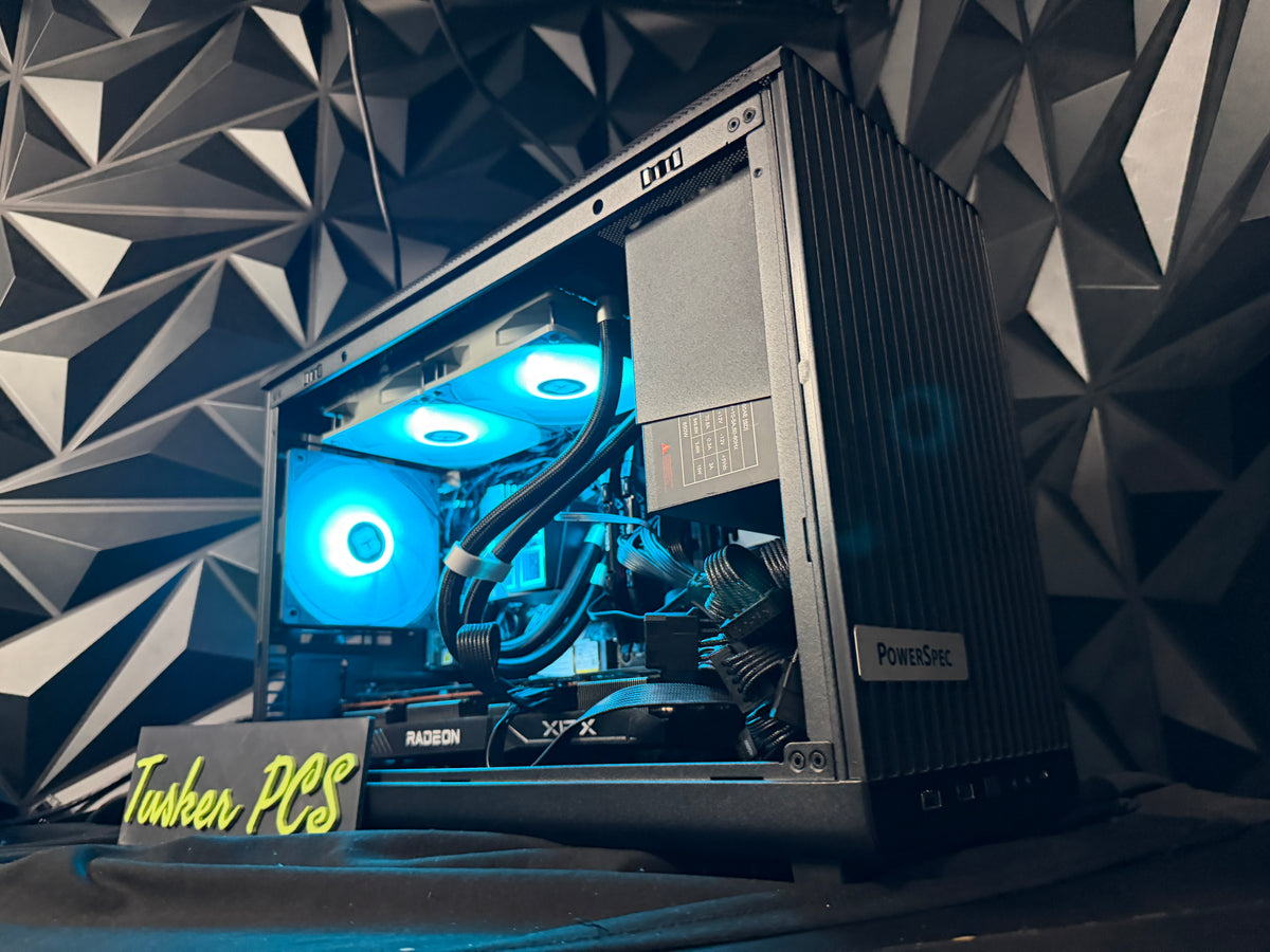 Infinity Gamer gaming PC angled view