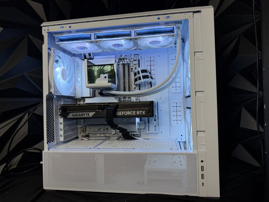 Ivory Tusk gaming PC front view