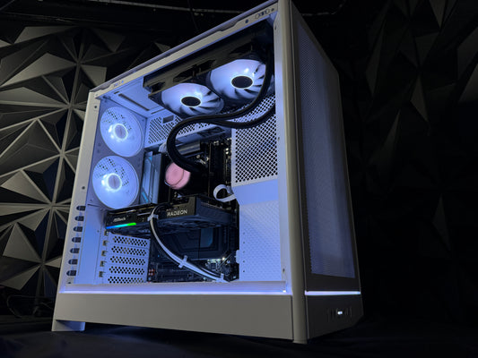 White Ocean gaming PC front view