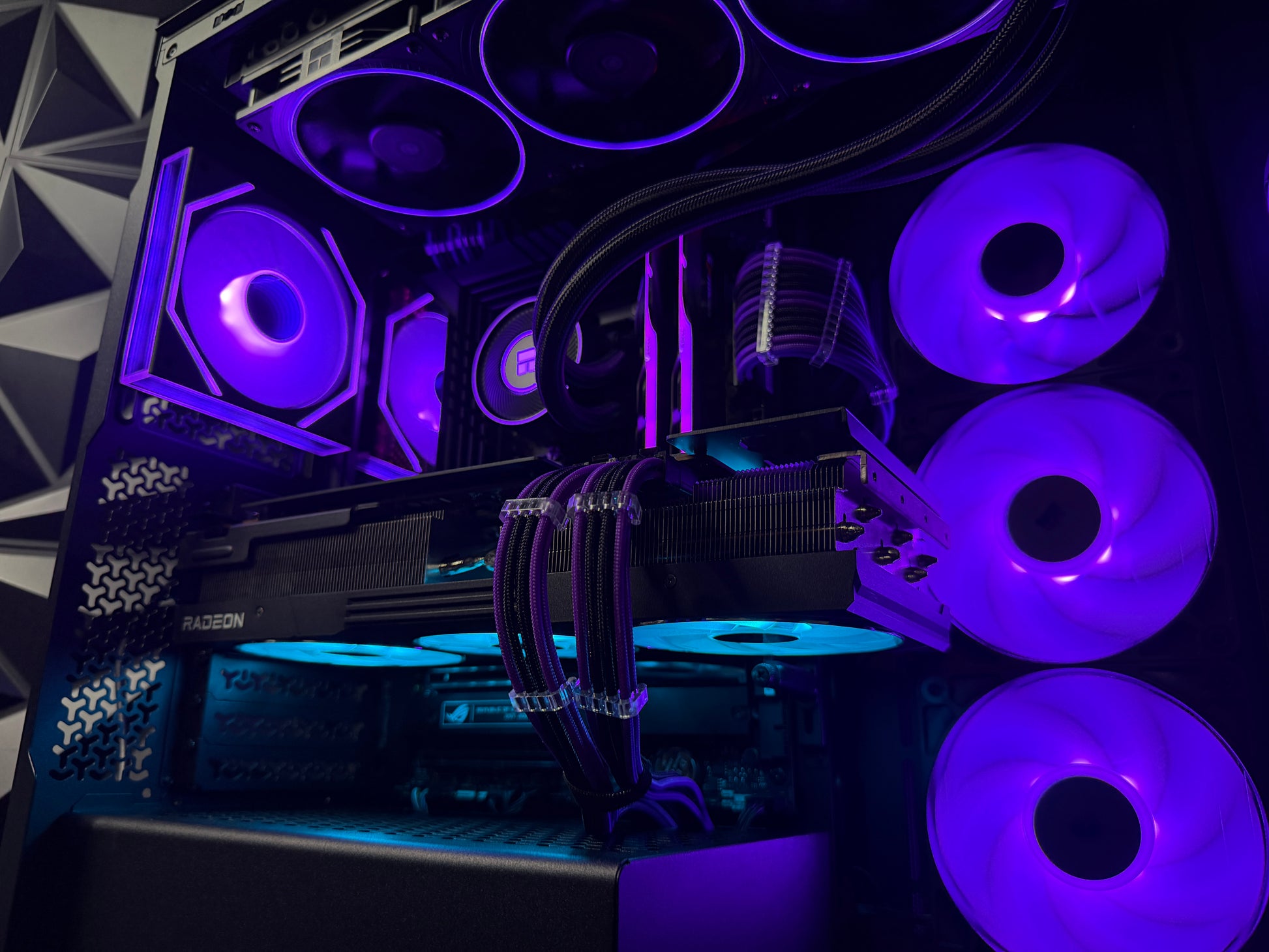 Violet Midnight gaming PC with purple RGB lighting